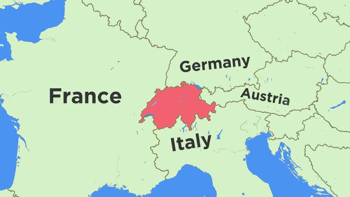 Carte De La Suisse Et Des Pays Limitrophes 