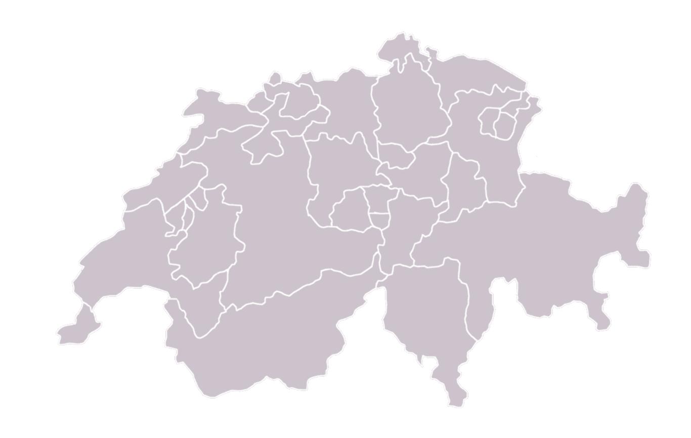 Carte vierge de la suisse - Carte de la carte vierge de la suisse (Europe  de l'Ouest - Europe)