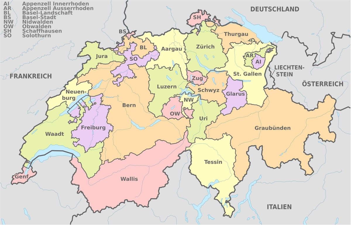bâle carte de la suisse