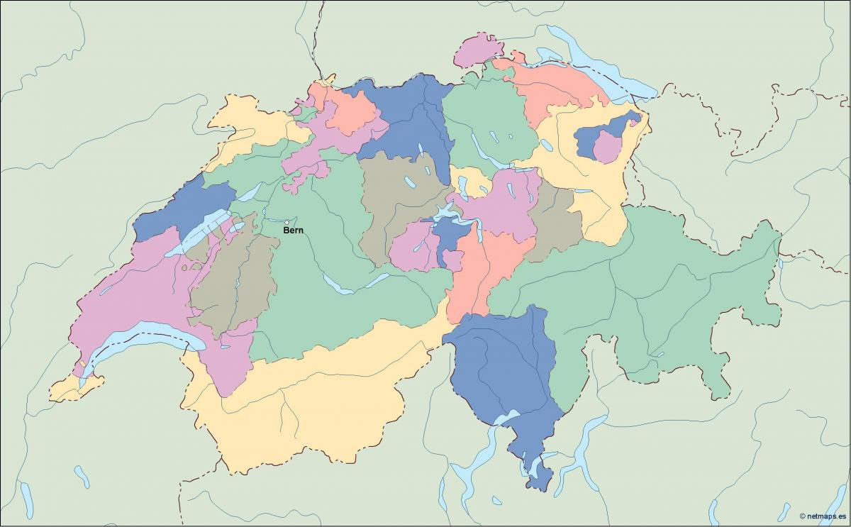 carte de la carte politique de la suisse