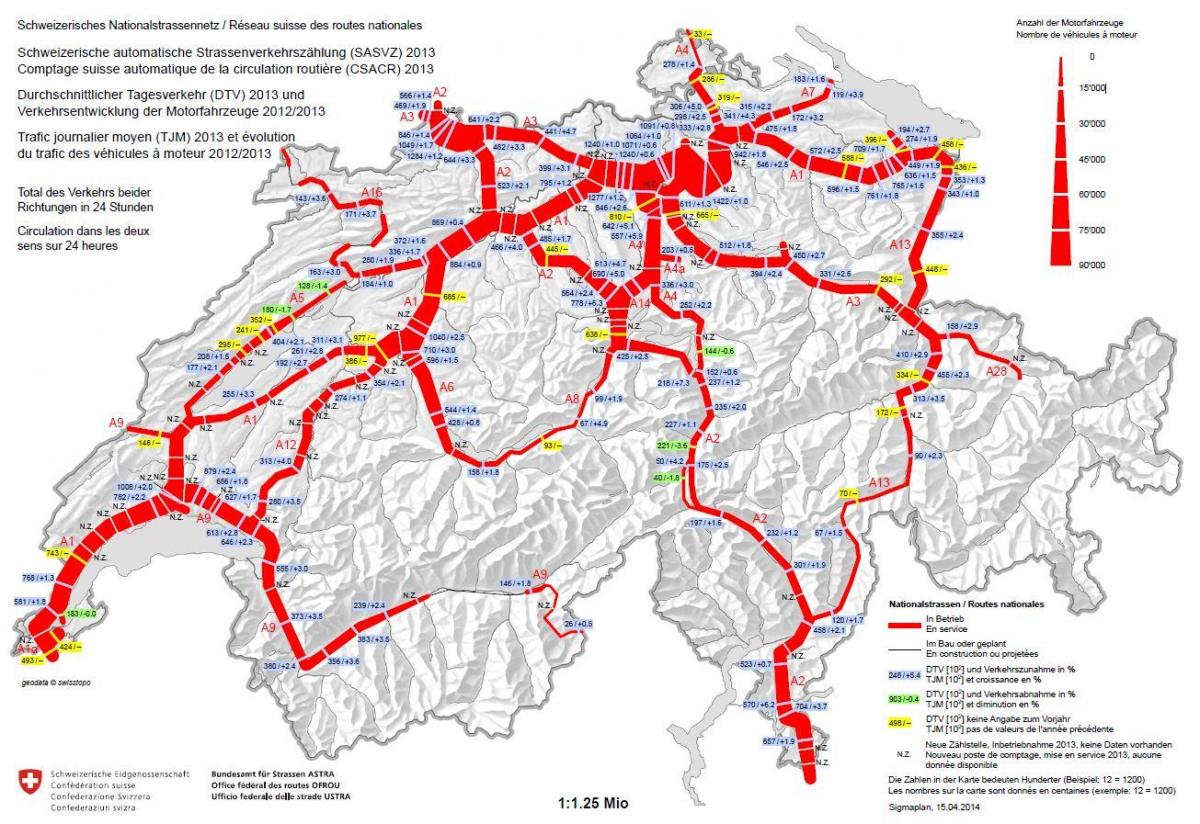 carte de la suisse, la vignette