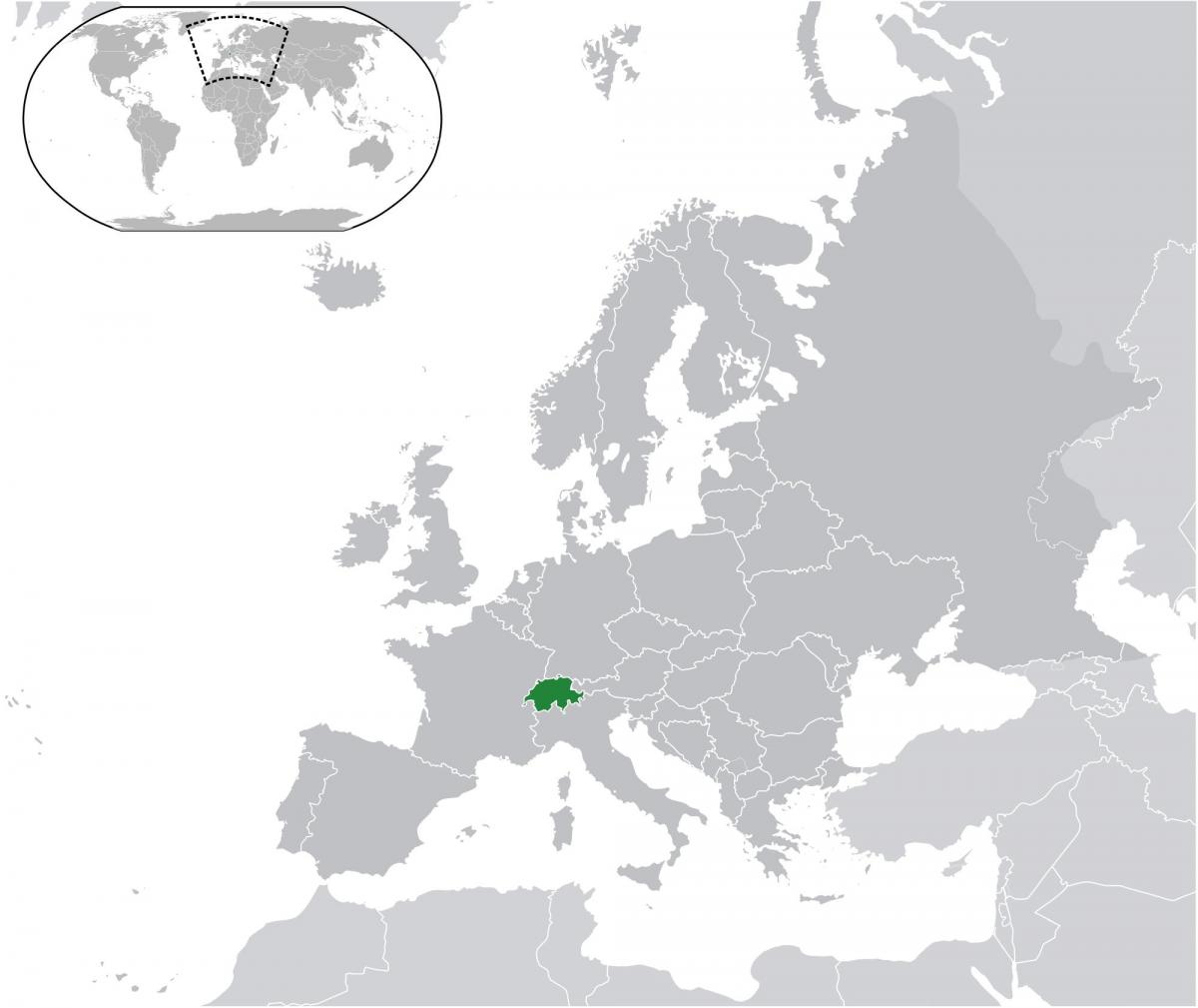 la suisse sur la carte du monde