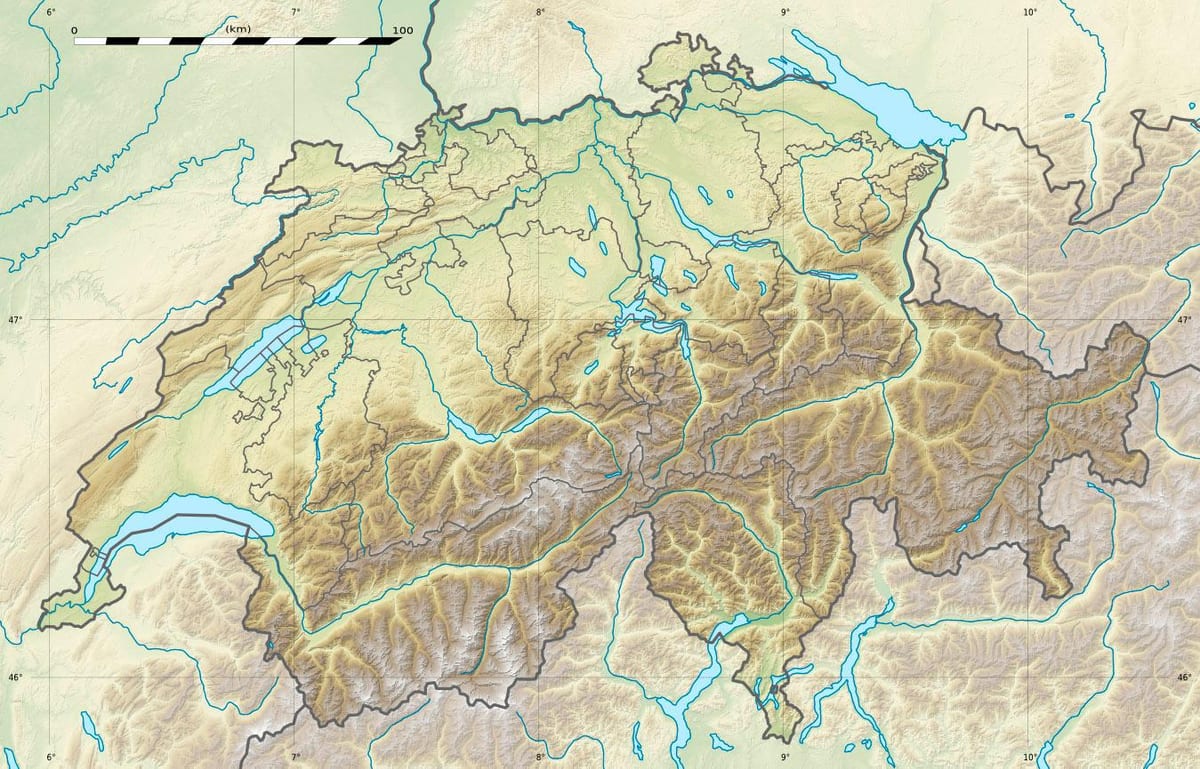 carte de la suisse de secours