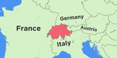 Carte de la suisse et des pays voisins