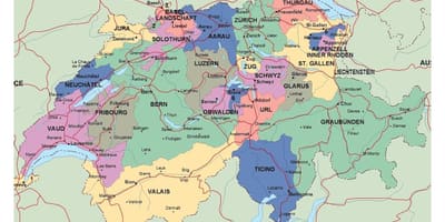 Carte de zurich en suisse et dans les environs