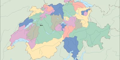 Carte de la carte politique de la suisse