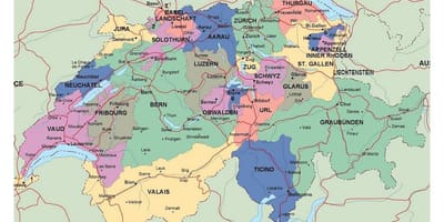 Carte détaillée de la suisse