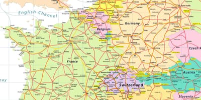 Carte de eurail carte de la suisse