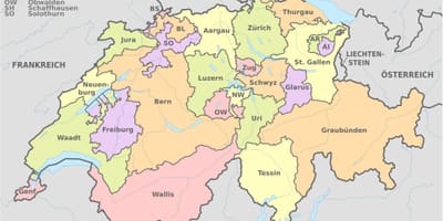 La suisse, pays la carte