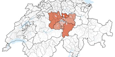 Carte de la suisse centrale 