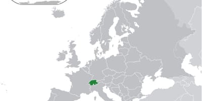 Carte du monde montrant la suisse