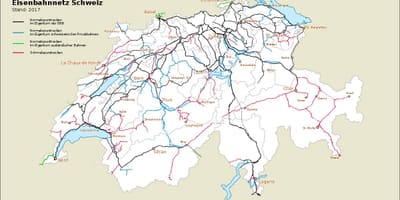 Carte de la suisse ports