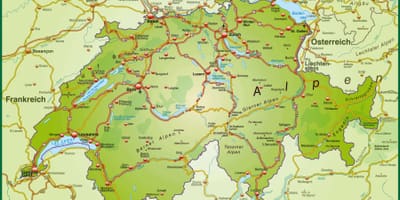 La carte de rue de carte de bâle, suisse