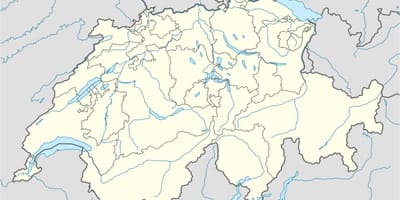 Carte de la simple carte de la suisse