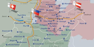 Les stations de Ski de suisse carte