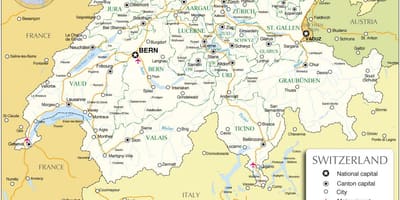 Les aéroports internationaux de suisse carte