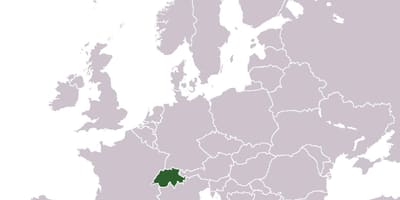 La suisse emplacement dans la carte de l'europe