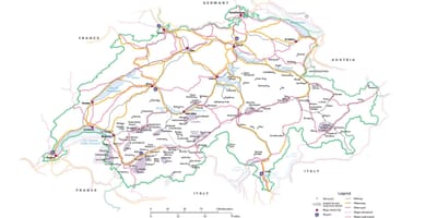 Carte de la suisse, de métro 