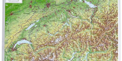 Carte de la suisse en 3d
