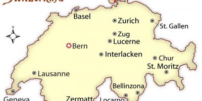 Zurich suisse sur la carte